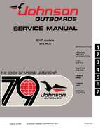 1979 6 HP Johnson Outboard Repair and Service Repair Manual PN JM-7904