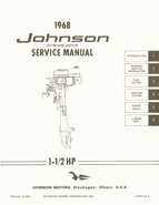 1968 Johnson Outboard Service Repair Manual 1-1/2 (1.5) HP P/N JM-6801