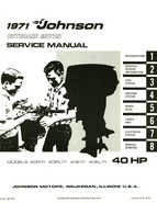 1971 Johnson 40HP outboards Service Repair Manual P/N JM-7107