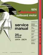 1974 Johnson 25HP Outboards 25R74 25E74 Models Service Repair Manual JM-7406