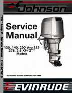 1987 Johnson/Evinrude "CU" Loop V 120 thru 300 HP 3.6 XP/GT models Service Manual, P/N 507619