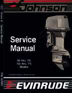 1988 Johnson/Evinrude "CC" Cross V 88 thru 110, 150 thru 175 Service Manual, P/N 507663