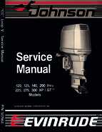 1988 Johnson/Evinrude "CC" Loop V 120, 125, 200 thru 225, 275, 300 XP/GT Service Manual, P/N 507664