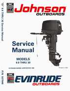 1991 Johnson Evinrude 9.9 Thru 30 HP Models Service Manual P/N 507946